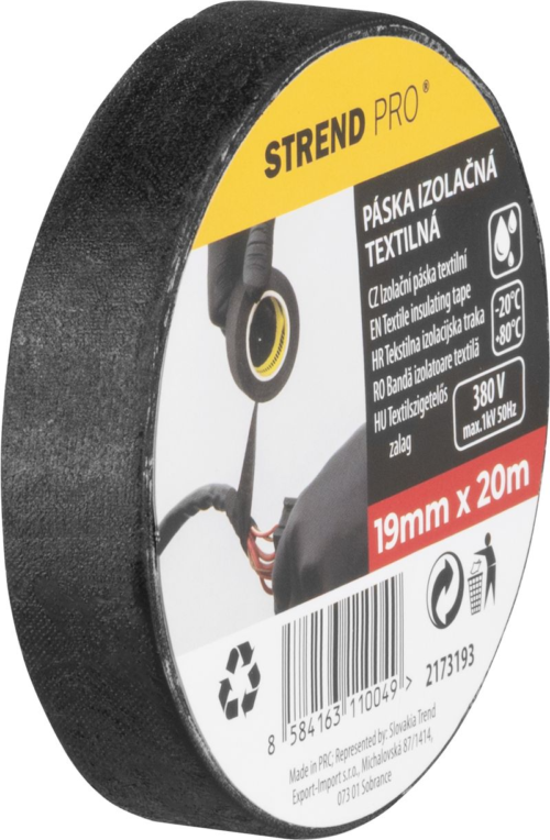 Kangasteip Strend Pro 19mm x 20m must | Tarvikud>Kinnitusvahendid>Teibid | STRENDPRO | Trollo.ee | Üle 10 000 toote