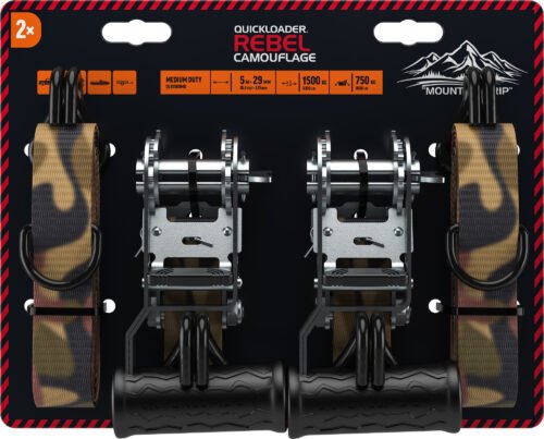 Koormarihm Quickloader Rebel Camo QLR1500MD 5m x 29mm 1500kg 2-PACK* | Autokaubad | Quickloader | Trollo.ee | Üle 10 000 toote