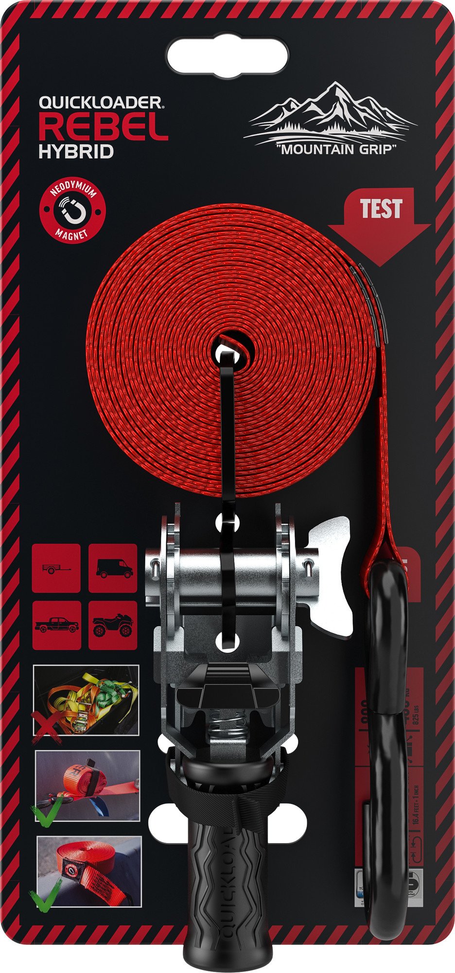 Koormarihm Quickloader Rebel Hybrid QLR800LDH 5m x 25mm 800kg