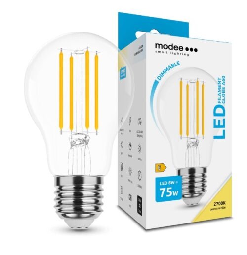 LED-lamp Filament A60 8W E27 360° 2700K (1055 lumen) dimmerdatav | Elektrikaubad | Modee | Trollo.ee | Üle 10 000 toote