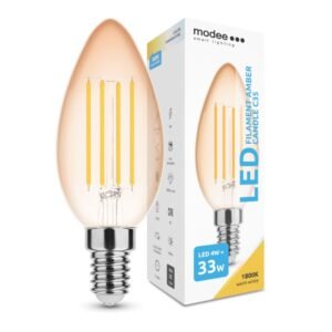 LED-lamp Filament Amber Candle C35 4W E14 320° 1800K (360 lumen) | Elektrikaubad | Modee | Trollo.ee | Üle 10 000 toote