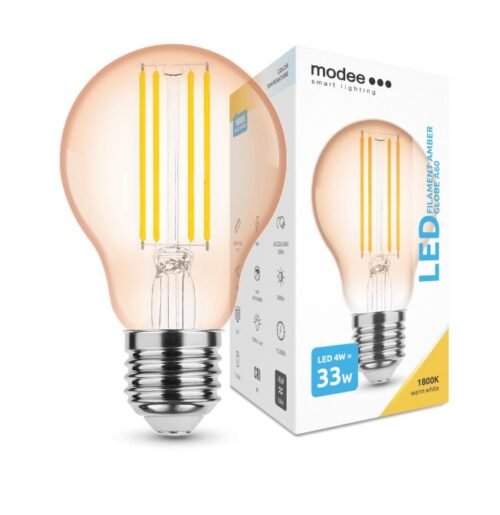 LED-lamp Filament Amber Globe A60 4W E27 320° 1800K (360 lumen) | Elektrikaubad | Modee | Trollo.ee | Üle 10 000 toote
