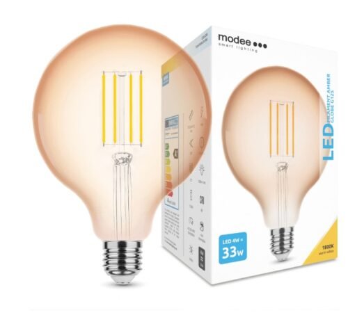 LED-lamp Filament Amber Globe G125 4W E27 320° 1800K (360 lumen) | Elektrikaubad | Modee | Trollo.ee | Üle 10 000 toote