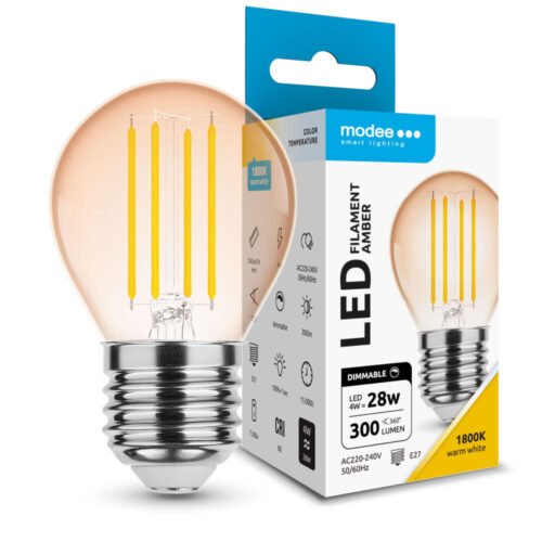 LED-lamp Filament Amber Globe Mini G45 4W E27 320° 1800K (300 lumen) dimmerdatav | Elektrikaubad | Modee | Trollo.ee | Üle 10 000 toote