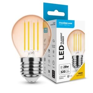 LED-lamp Filament Amber Globe Mini G45 4W E27 320° 1800K (360 lumen) | Elektrikaubad | Modee | Trollo.ee | Üle 10 000 toote
