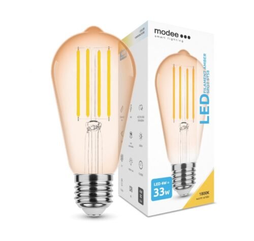 LED-lamp Filament Amber ST58 4W E27 320° 1800K (320 lumen) | Elektrikaubad | Modee | Trollo.ee | Üle 10 000 toote
