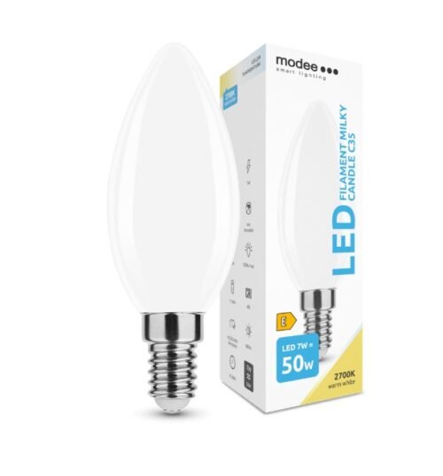 LED-lamp Filament Milky Candle C35 7W E14 360° 2700K (680 lumen) | Elektrikaubad | Modee | Trollo.ee | Üle 10 000 toote