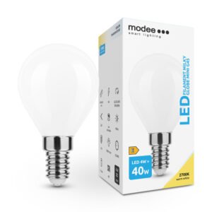 LED-lamp Filament Milky Globe Mini G45 4W E14 360° 2700K (470 lumen) | Elektrikaubad | Modee | Trollo.ee | Üle 10 000 toote