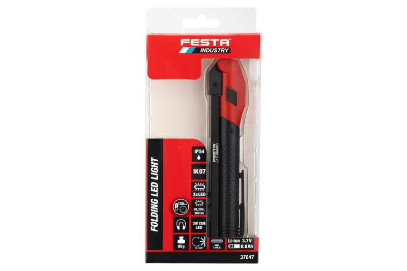 LED-töölamp FESTA INDUSTRY 300lm IP54, magnet, USB-laetav