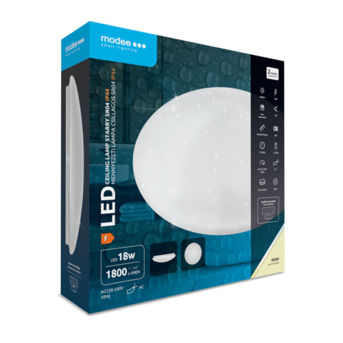 LED-valgusti/plafoon MODEE ümmargune 18W 4000K IP44 (1800 luumenit)