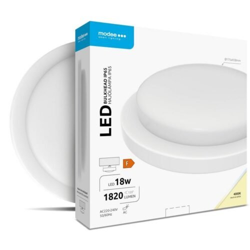 LED-valgusti/plafoon MODEE ümmargune 18W 4000K IP65 (1820 luumenit)