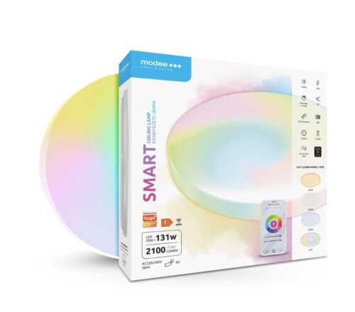 LED-valgusti/plafoon Smart (Tuya Wi-Fi) ümar 20W 120° RGB (2100 lumen)