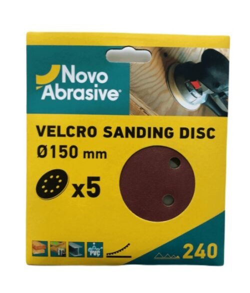 Lihvpaberkettad NovoAbrasive 150mm A240 VELCRO takjakinnitus