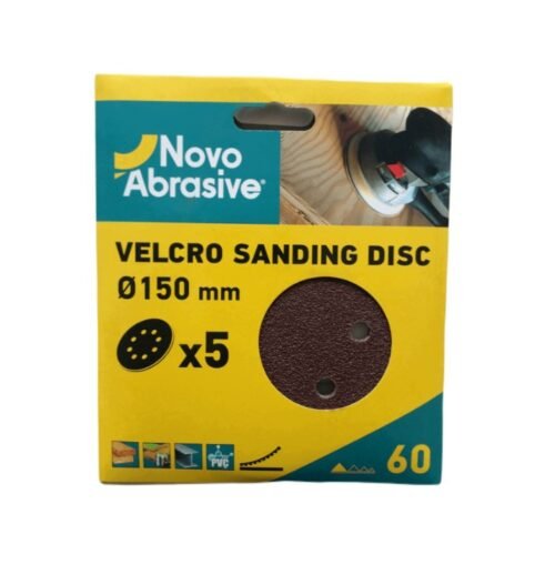 Lihvpaberkettad NovoAbrasive 150mm A60 VELCRO takjakinnitus