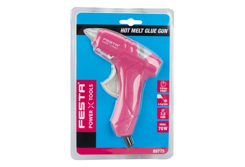 Liimipüstol FESTA 12W/7,2mm roosa