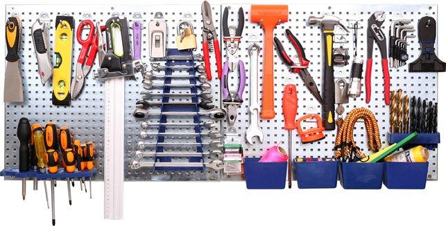 Perfosein/tööriistasein 34 osa + riputuskonksud*