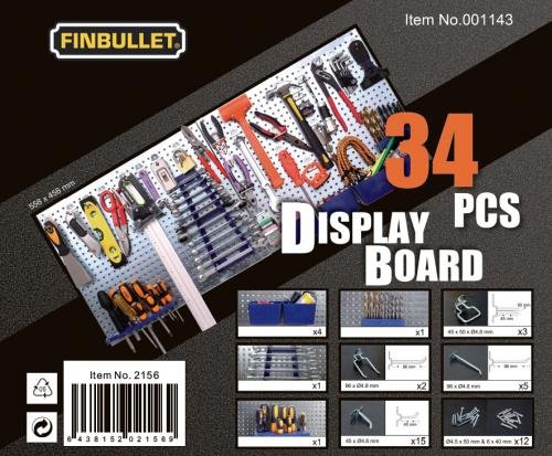 Perfosein/tööriistasein 34 osa + riputuskonksud*