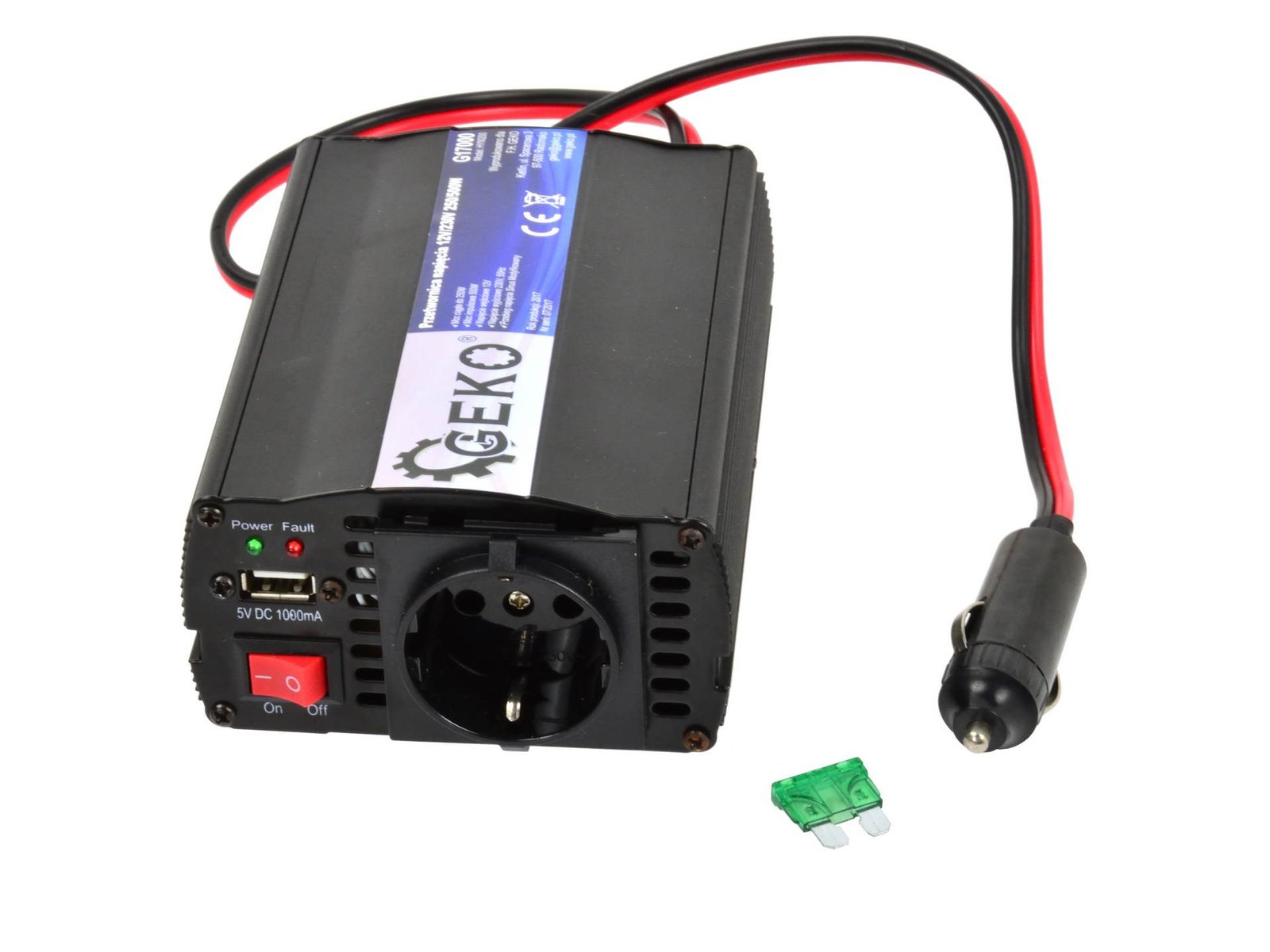 Pingemuundur 250/500W, 12/230V, 1xUSB