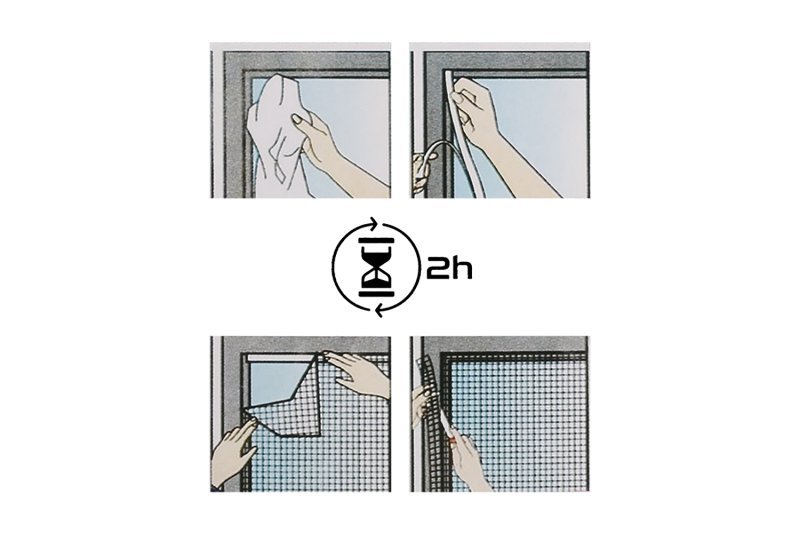 Putukavõrk aknale FESTA 150X130cm + takjateip 5,6m valge