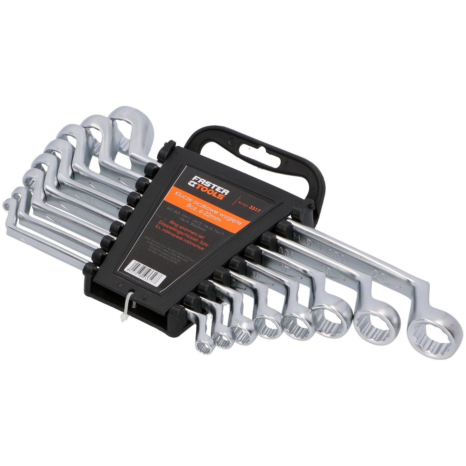 Silmusvõtmete kmpl. FASTER TOOLS 8-osa, 6-22mm