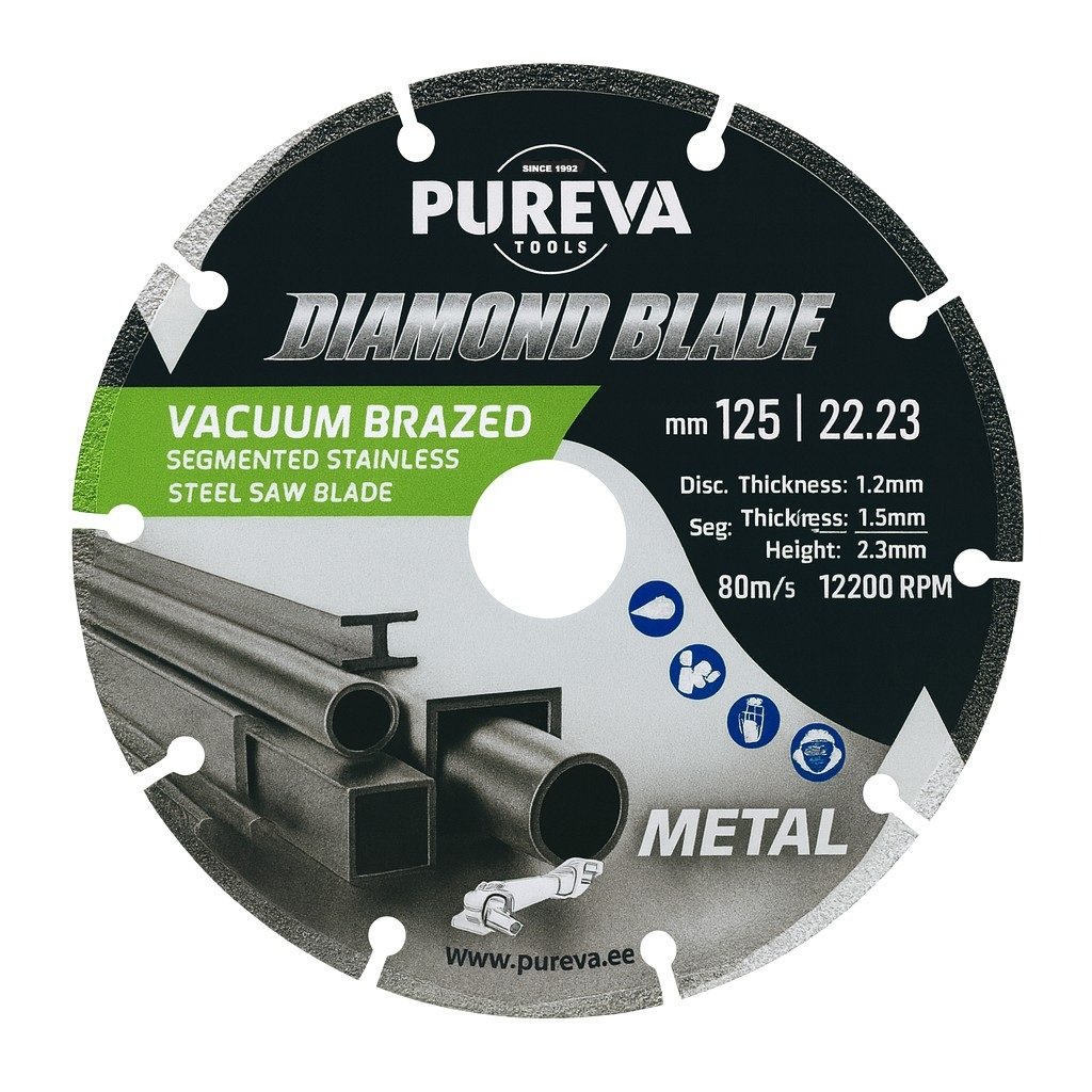 Teemantketas PUREVA TOOLS 125 x 1,2 x 22mm metallile