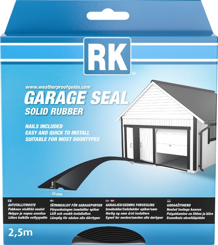 Tihend RK EPDM garaažiuksele/tõstetavale uksele must 2,5m