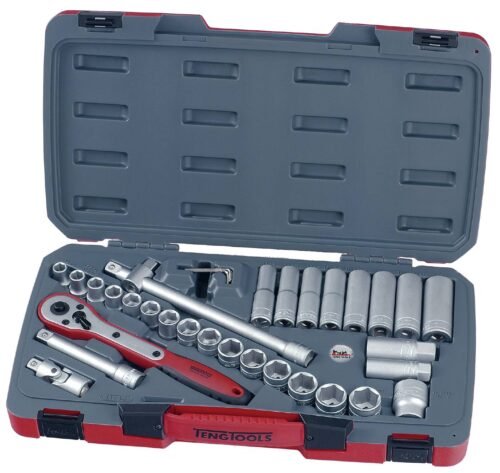 1/2″ padrunvõtmete komplekt T1234 TengTools | Käsitööriistad>Padrunid>Padrunite komplektid | Teng Tools | Trollo.ee | Üle 10 000 toote