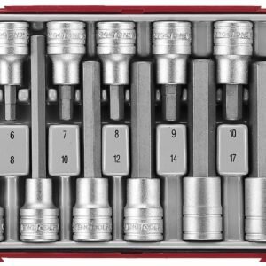 16osaline kuuskantotsakute komplekt. 1/2'' nelikantkinnitusega. Teng Tools TTHEX16 | Käsitööriistad>Padrunid>Padrunite komplektid | Teng Tools | Trollo.ee | Üle 10 000 toote