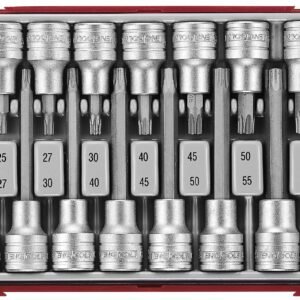 18osaline 1/2'' nelikantkinnitusega padrunotsakute komplekt TX-pesadele. Teng Tools TTTX18 | Käsitööriistad>Padrunid>Padrunite komplektid | Teng Tools | Trollo.ee | Üle 10 000 toote