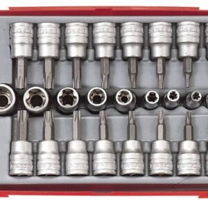 30-osaline TX-padrunikomplekt 1/4'' ja 3/8'' nelikantkinnitusega Teng Tools TTTX30 | Käsitööriistad>Torx -ja kuuskantvõtmed | Teng Tools | Trollo.ee | Üle 10 000 toote