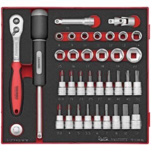 36osaline padrunvõtmekomplekt 3/8'' nelikantkinnitusega. Teng Tools TED3836 | Käsitööriistad>Padrunid>Padrunite komplektid | Teng Tools | Trollo.ee | Üle 10 000 toote