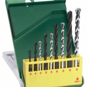 9-osaline kivi- ja metallipuuride komplekt | Tarvikud>Puurid>Puuride komplektid | Bosch | Trollo.ee | Üle 10 000 toote