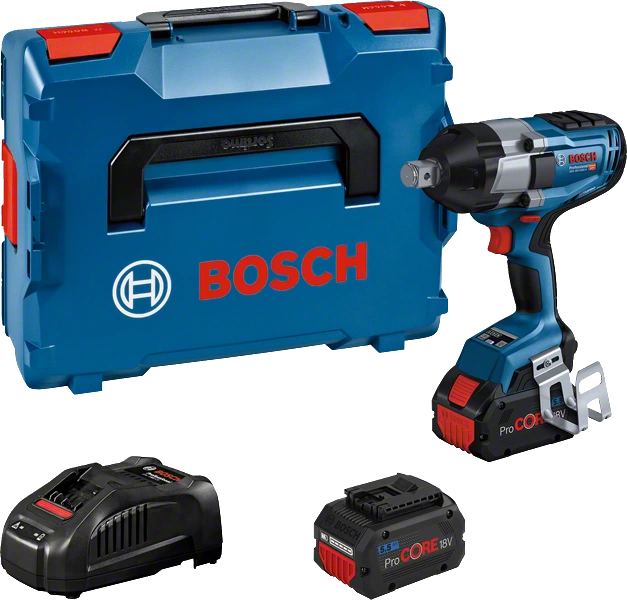 Akulöökmutrikeeraja Bosch GDS 18V-1050 H (2x5.5Ah ProCore18V, laadija) + kohver l-Boxx