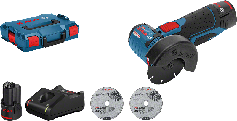 Akunurklihvija Bosch GWS 12V-76 V-EC (2x3.0Ah + laadija)