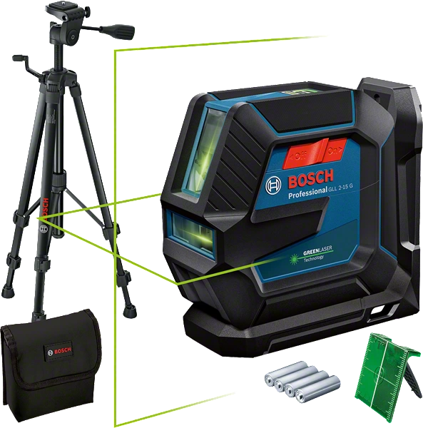 Joonlaser Bosch GLL 2-15 G + statiiv BT 150