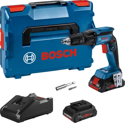 Kipsikruvikeeraja Bosch GTB 18V-45 + GMA 55 (2x4.0Ah ProCORE18V