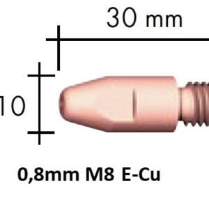 Kontaktsuudmik E-Cu M8x30x10 - 0
