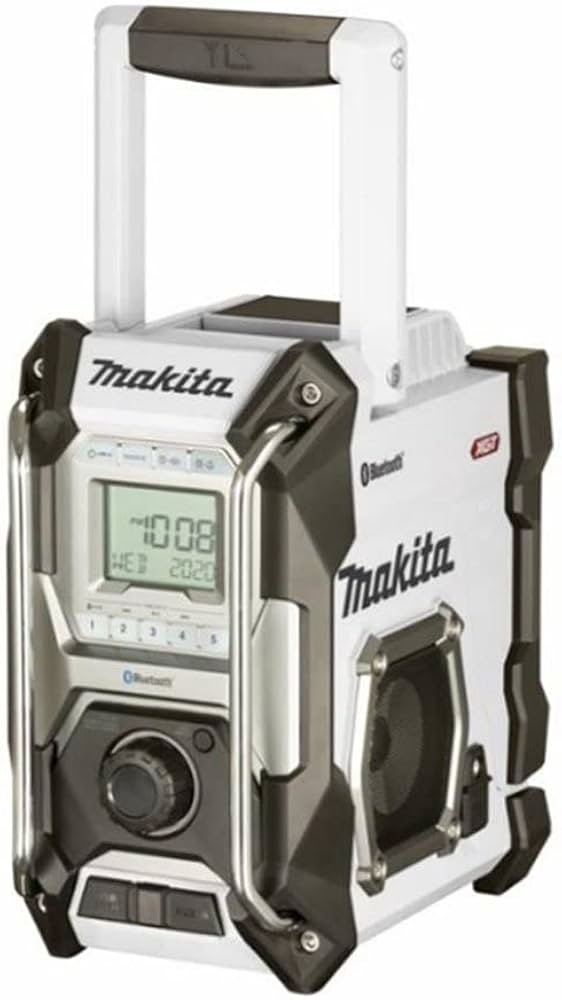 RAADIO 40V, 18, 12V, hea heli ja Bluetooth funktsiooniga ühilduv raadio, USB,valge