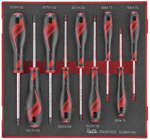 TORX- kruvitsate komplekt TengTools TED909TXN | Käsitööriistad>Torx -ja kuuskantvõtmed | Teng Tools | Trollo.ee | Üle 10 000 toote