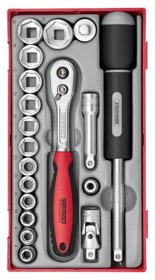 padrunvõtmete komplekt 3/8'' TT3819 19tk 8-22mm Teng Tools | Käsitööriistad>Padrunid>Padrunite komplektid | Teng Tools | Trollo.ee | Üle 10 000 toote