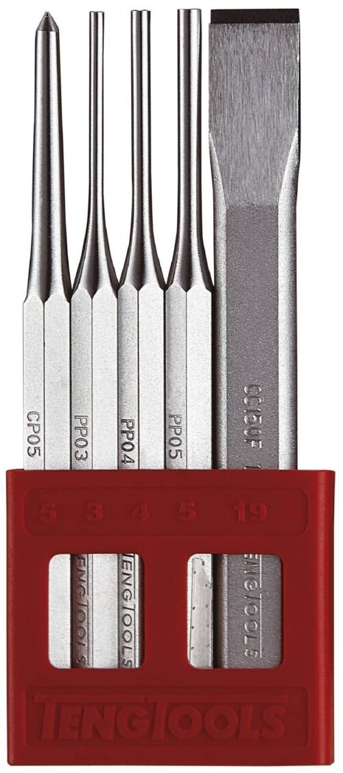 torni- ja meislikomplekt 5 osa Teng Tools | Käsitööriistad>Meislid ja tornid | Teng Tools | Trollo.ee | Üle 10 000 toote