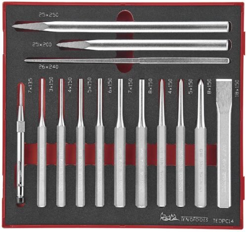 tornide ja meislite komplekt TEDPC14 TengTools | Käsitööriistad>Meislid ja tornid | Teng Tools | Trollo.ee | Üle 10 000 toote