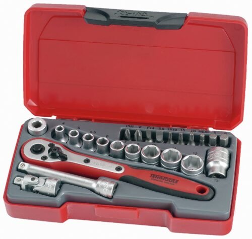 1/4″ padrunvõtmete komplekt T1424 TengTools | Käsitööriistad>Padrunid>Padrunite komplektid | Teng Tools | Trollo.ee | Üle 10 000 toote