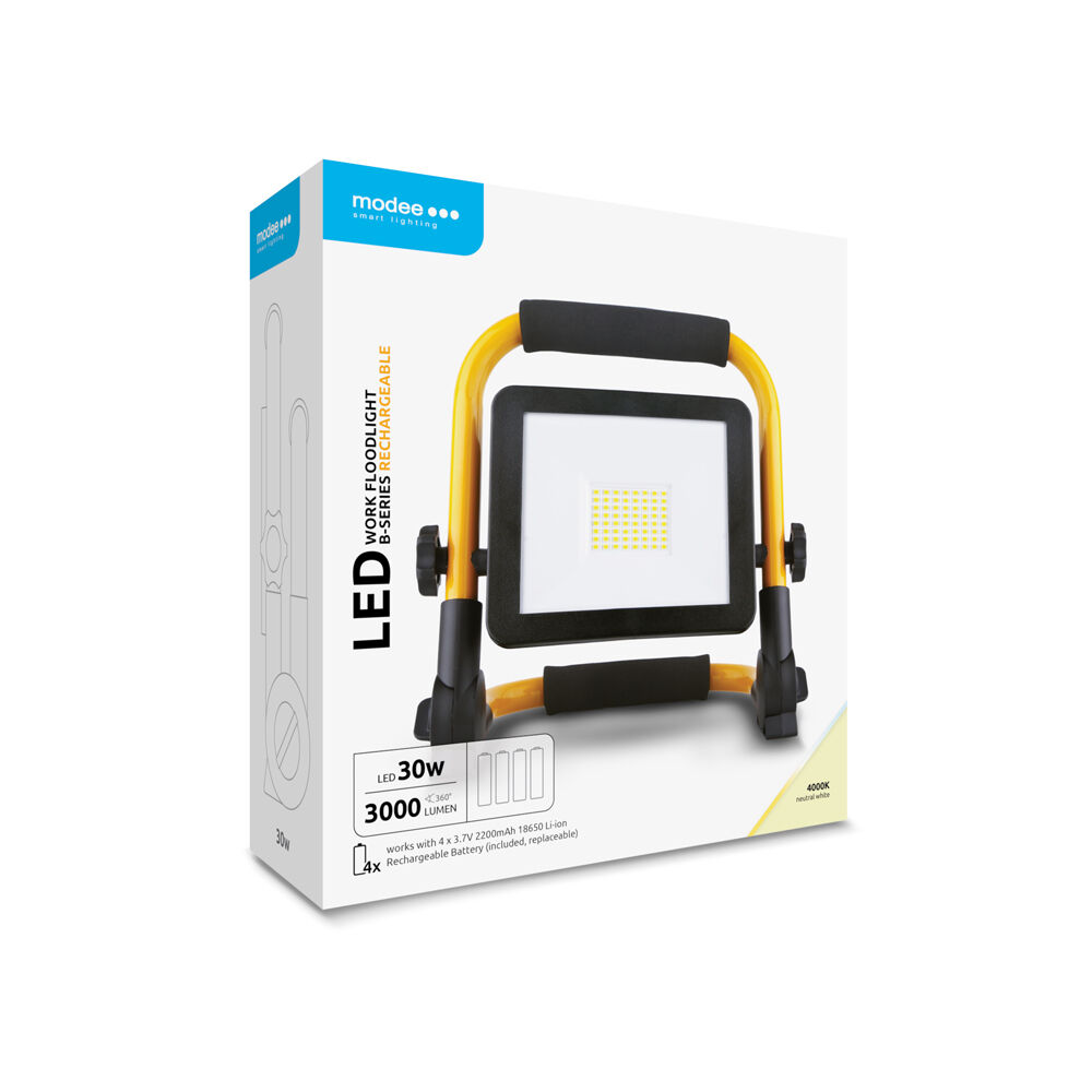 Aku LED-prozektor Modee 8800mAh 30W 120° 4000K (3000 lumen)