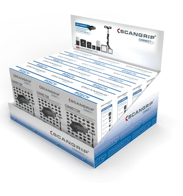 CONNECT adapter, BOSCH BLUE 18V akudele, Scangrip
