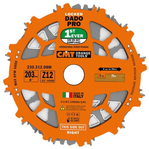 Dado Pro komplekt 203x6-20/30mm Z12 a-12neg ß FTG+ATB