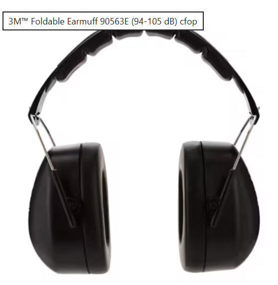 Earmuffs Foldable Headband 90563E, SNR value 30 dB, black, 3M