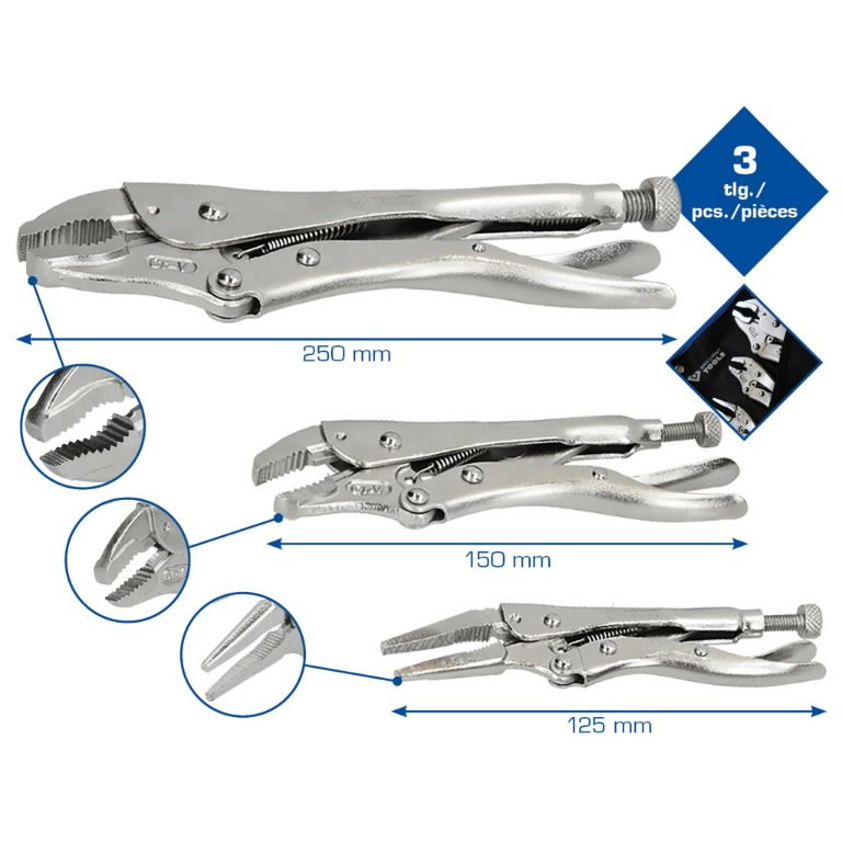 Haaratstangide komplekt, 3-osa, Brilliant Tools
