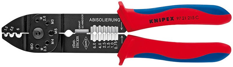 Isolatsiooni koorimise tangid koos kaablikinga pressiga 0.5-, Knipex