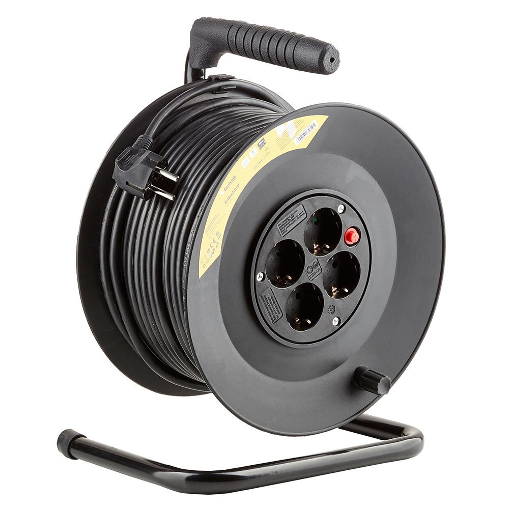 Kaablitrummel Technik 50m 4x230V H05VV-F 3x1,5mm2 16A